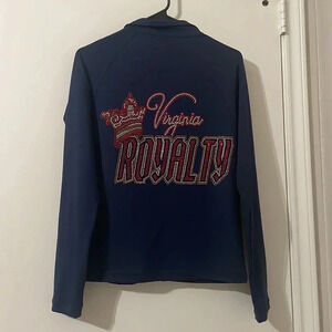Rebel Athletic Cheer Virginia Royalty Bedazzled Jacket Size M